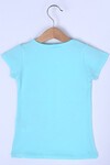 Kız Çocuk Su Yeşili Kurdele Baskı 2-7 Yaş T-Shirt 1410