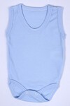 Erkek Bebek Mavi Düz Zıbın 3-6 Yaş 10480