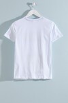 Erkek Çocuk Beyaz Ön Cep Neon Detay 8-13 Yaş T-Shirt 4138