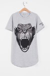 Erkek Çocuk Gri Goril Baskı 8-13 Yaş T-Shirt 1300-2