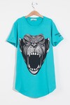Erkek Çocuk Mint Goril Baskı 8-13 Yaş T-Shirt 1300-5