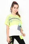 Kız Çocuk Cepli Tshirt 10-15 Yaş 14051