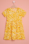 Kız Çocuk Çiçek Desenli Elbise 3-12 Yaş 13830