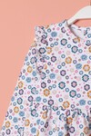 Kız Çocuk Çiçek Desenli Uzun Kollu Elbise 6-36 Ay 13745