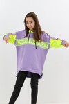 Kız Çocuk Oversize Kapşonlu Sweatshirt 9-14 Yaş 14044