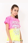 Kız Çocuk Yarasa Kol Batik Tshirt 10-15 Yaş 13959