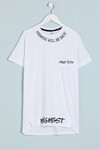 Erkek Çocuk Beyaz Yazı Detaylı 8-13 T-Shirt 6568