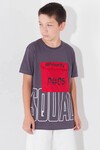 Erkek Çocuk Cepli Priority Baskılı Tshirt 8-13 Yaş 14016
