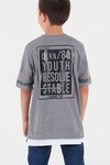 Erkek Çocuk Şerit Detaylı Tshirt 9-14 Yaş 14025