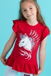 Kız Çocuk Taytlı 2li Takım Unicorn Baskı 13821