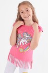 Kız Çocuk Unicorn Desenli Püsküllü Takım 3-10 Yaş 13822
