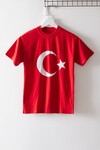 Unisex Türk Bayrağı Baskı T-shirt 5-14 Yaş 13815