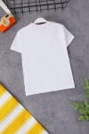 Beyaz Gülen Yüz Baskı Erkek Çocuk T-shirt 15364
