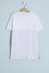 Erkek Çocuk Beyaz Göğüs Cep Detay 8-13 Yaş T-Shirt 4139