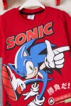 Kırmızı Sonic Karakter Baskılı Erkek Çocuk Şortlu Takım 15284