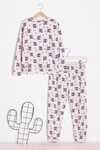 Kız Çocuk Kedi Desenli Pijama Takımı 14632