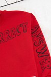 Kız Çocuk Kırmızı The Correct Baskı 4-9 Yaş Sweatshirt 15190-4