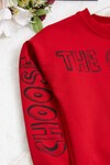 Kız Çocuk Kırmızı The Correct Baskı 4-9 Yaş Sweatshirt 15190-4