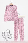 Kız Çocuk Kirpi Desenli Pijama Takımı 14631