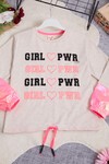 Kız Çocuk Krem Girl Power Baskı 7-14 Yaş Sweatshirt 2024-1