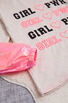 Kız Çocuk Krem Girl Power Baskı 7-14 Yaş Sweatshirt 2024-1