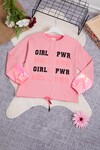 Kız Çocuk Somon Girl Power Baskı 7-14 Yaş Sweatshirt 2024