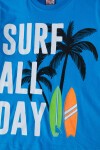 Mavi Surf Baskılı Erkek Çocuk T-shirt 15366