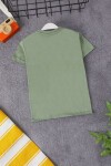 Yeşil Gülen Yüz Baskı Erkek Çocuk T-shirt 15365