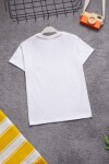 Beyaz Baskılı Erkek Çocuk T-shirt  15359