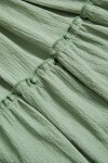 Hasır Kemerli Yeşil Kız Çocuk Uzun Kesim Etek 15508