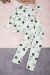 Kedi Desenli Kız Çocuk Pijama Takımı 16326