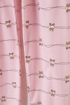 Pembe Çizgili Hayvan Desenli Göz Bantlı Kız Pijama Takımı 16334