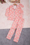 Sevimli Tavşan Desenli Kız Çocuk Pijama Takımı 16330